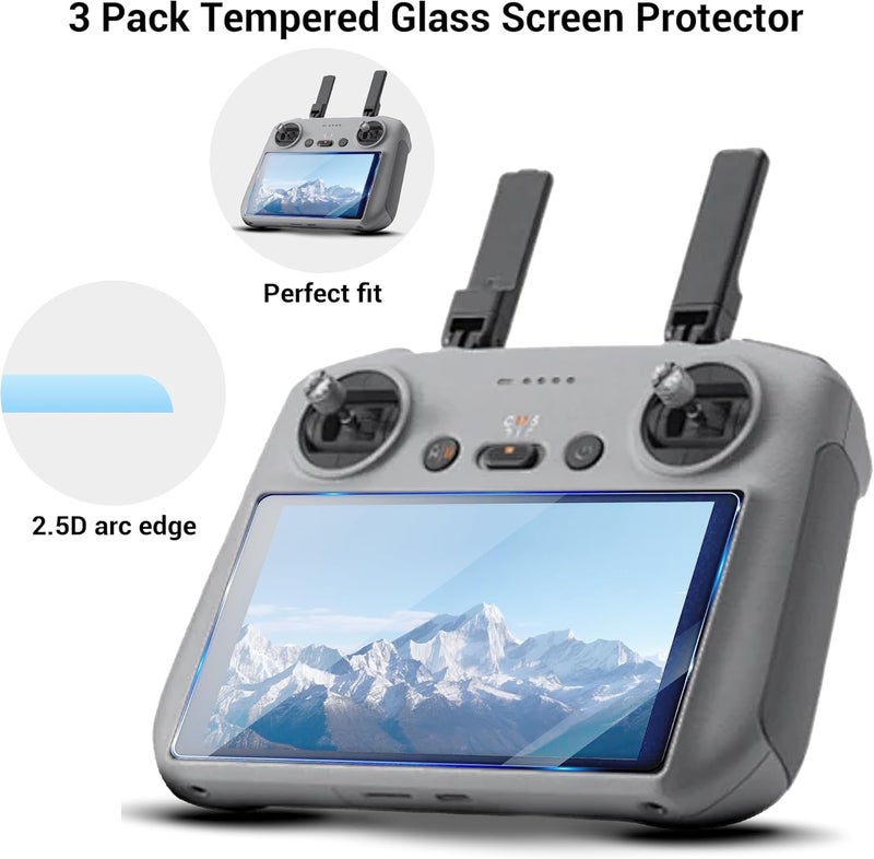 Dormercy 3 Pcs Screen Protector for DJI Mini 4 Pro, Glass HD Clear Compatible with DJI Mini 4/3 Pro/Mavic 3 Pro/Air 3/Air 2S RC/RC 2 Remote Controller Accessories - Image 5